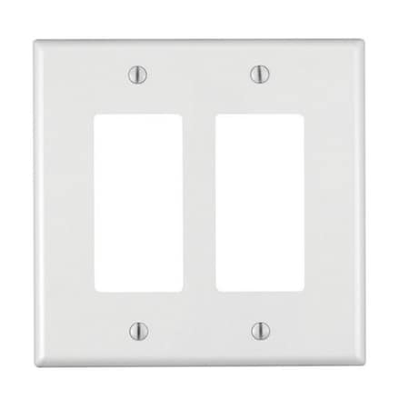 Serverusa Leviton 2 Gang White GFCI Decora Style Wall Plate SE156355